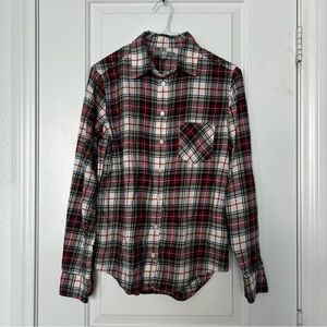LOT OF 4 Preowned Uniqlo Flannel Button-Down Shirts Size Small Women’s